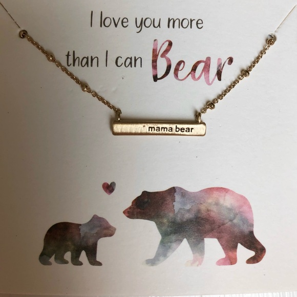 NEW Maurices Mama Bear Gold Bar Necklace - Picture 2 of 5